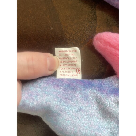 TY Beanie Babie Flitter the Butterfly Plush Toy - Pink/Purple - Picture 8 of 11